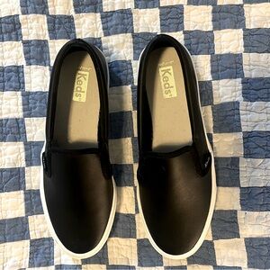 Black Leather Keds